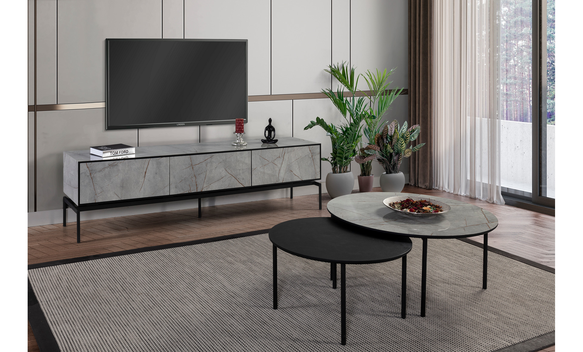 צמד שולחנות דגם COMO צמד שולחנות V דגם COMO – תמונה 1